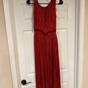 Red Sleeveless Maxi Dress - Classic Women's Evening Dress